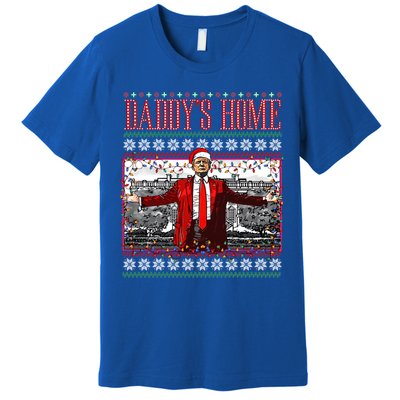 Funny DaddyS Home Trump Ugly Christmas Xmas Pajamas Cute Gift Premium T-Shirt