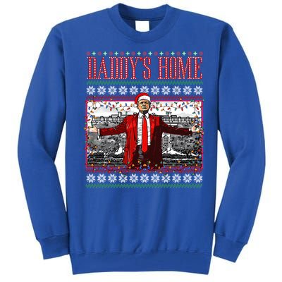 Funny DaddyS Home Trump Ugly Christmas Xmas Pajamas Cute Gift Tall Sweatshirt