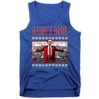 Funny DaddyS Home Trump Ugly Christmas Xmas Pajamas Cute Gift Tank Top