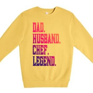 Funny Dad Husband Chef Legend Gift Premium Crewneck Sweatshirt