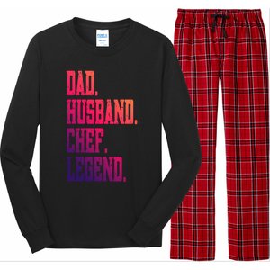 Funny Dad Husband Chef Legend Gift Long Sleeve Pajama Set