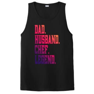 Funny Dad Husband Chef Legend Gift PosiCharge Competitor Tank