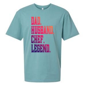 Funny Dad Husband Chef Legend Gift Sueded Cloud Jersey T-Shirt