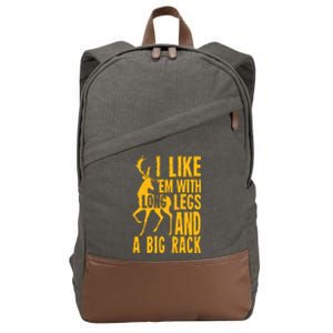 Funny Deer Hunting Quote Gift For Hunters Cotton Canvas Backpack