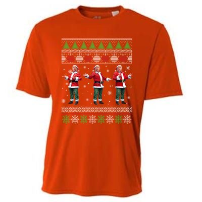 Funny DaddyS Home Trump Ugly Christmas Xmas Pajamas Gift Cooling Performance Crew T-Shirt