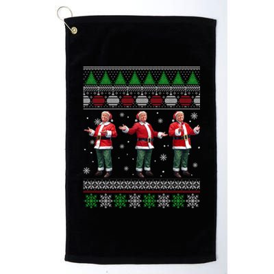 Funny DaddyS Home Trump Ugly Christmas Xmas Pajamas Gift Platinum Collection Golf Towel