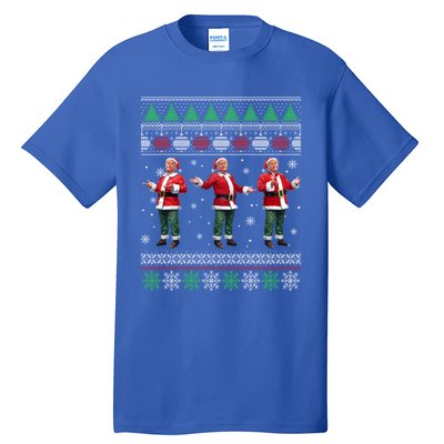 Funny DaddyS Home Trump Ugly Christmas Xmas Pajamas Gift Tall T-Shirt