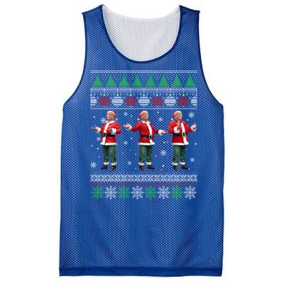 Funny DaddyS Home Trump Ugly Christmas Xmas Pajamas Gift Mesh Reversible Basketball Jersey Tank