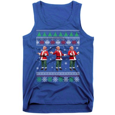 Funny DaddyS Home Trump Ugly Christmas Xmas Pajamas Gift Tank Top