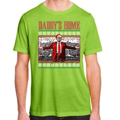 Funny DaddyS Home Trump Ugly Christmas Xmas Pajamas Gift Adult ChromaSoft Performance T-Shirt