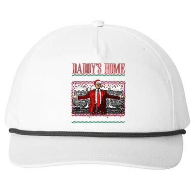 Funny DaddyS Home Trump Ugly Christmas Xmas Pajamas Gift Snapback Five-Panel Rope Hat