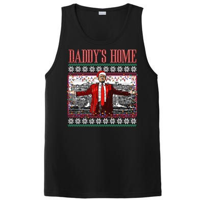 Funny DaddyS Home Trump Ugly Christmas Xmas Pajamas Gift PosiCharge Competitor Tank