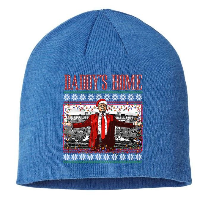 Funny DaddyS Home Trump Ugly Christmas Xmas Pajamas Gift Sustainable Beanie