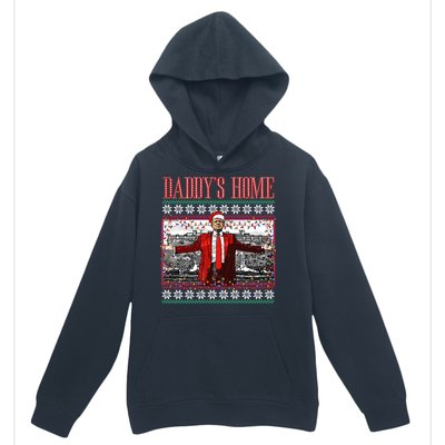 Funny DaddyS Home Trump Ugly Christmas Xmas Pajamas Gift Urban Pullover Hoodie