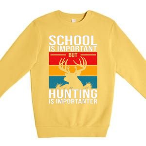 Funny Deer Hunting Premium Crewneck Sweatshirt