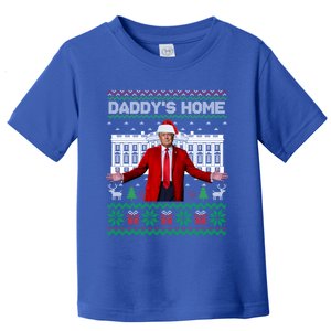 Funny DaddyS Home Trump Ugly Christmas Xmas Pajamas Cool Gift Toddler T-Shirt