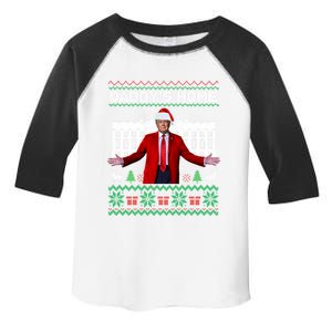 Funny DaddyS Home Trump Ugly Christmas Xmas Pajamas Cool Gift Toddler Fine Jersey T-Shirt