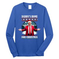 Funny DaddyS Home Trump Ugly Christmas Xmas Pajamas Cool Gift Long Sleeve Shirt