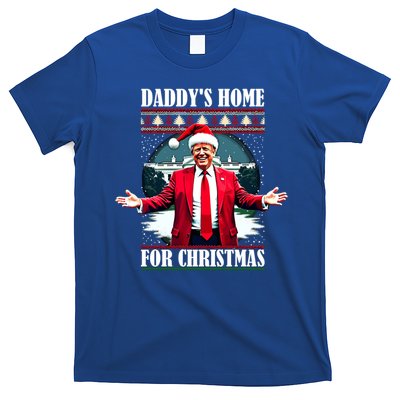 Funny DaddyS Home Trump Ugly Christmas Xmas Pajamas Cool Gift T-Shirt