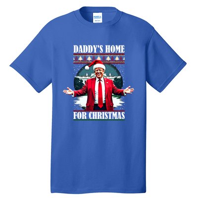 Funny DaddyS Home Trump Ugly Christmas Xmas Pajamas Cool Gift Tall T-Shirt