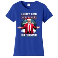 Funny DaddyS Home Trump Ugly Christmas Xmas Pajamas Cool Gift Women's T-Shirt