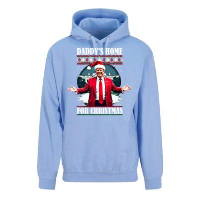 Funny DaddyS Home Trump Ugly Christmas Xmas Pajamas Cool Gift Unisex Surf Hoodie