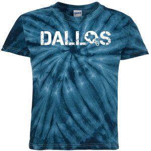 Funny Dallas Helmet Football Fan Kids Tie-Dye T-Shirt