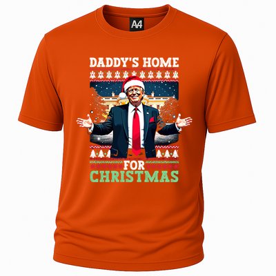 Funny DaddyS Home Trump Ugly Christmas Xmas Pajamas Gift Cooling Performance Crew T-Shirt