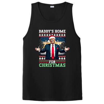 Funny DaddyS Home Trump Ugly Christmas Xmas Pajamas Gift PosiCharge Competitor Tank