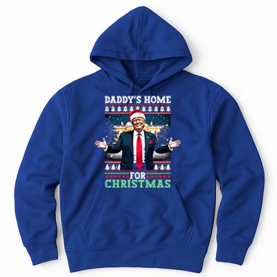 Funny DaddyS Home Trump Ugly Christmas Xmas Pajamas Gift Hoodie