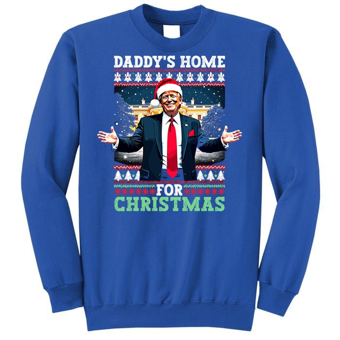 Funny DaddyS Home Trump Ugly Christmas Xmas Pajamas Gift Sweatshirt