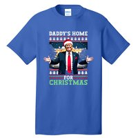 Funny DaddyS Home Trump Ugly Christmas Xmas Pajamas Gift Tall T-Shirt