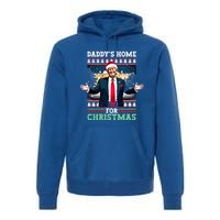 Funny DaddyS Home Trump Ugly Christmas Xmas Pajamas Gift Premium Hoodie