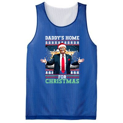 Funny DaddyS Home Trump Ugly Christmas Xmas Pajamas Gift Mesh Reversible Basketball Jersey Tank