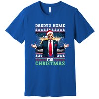 Funny DaddyS Home Trump Ugly Christmas Xmas Pajamas Gift Premium T-Shirt