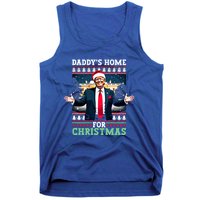 Funny DaddyS Home Trump Ugly Christmas Xmas Pajamas Gift Tank Top