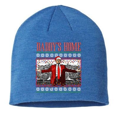 Funny DaddyS Home Trump Ugly Christmas Xmas Pajamas Cool Gift Sustainable Beanie