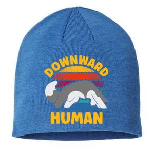 Funny Downward Hu Yoga Gift Sustainable Beanie