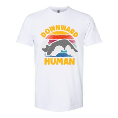 Funny Downward Hu Yoga Gift Softstyle® CVC T-Shirt