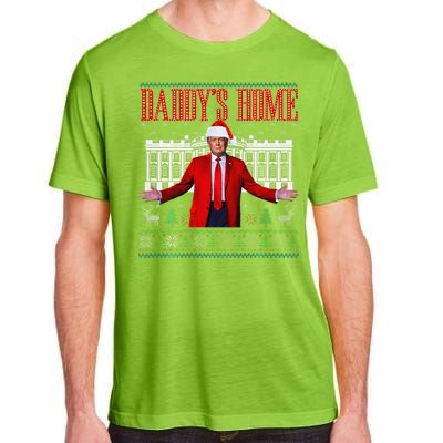 Funny DaddyS Home Trump Christmas Xmas Pajamas Adult ChromaSoft Performance T-Shirt