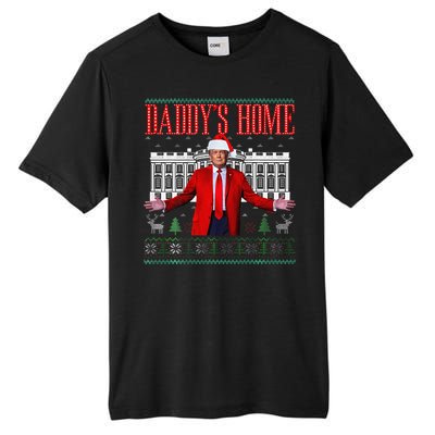 Funny DaddyS Home Trump Christmas Xmas Pajamas Tall Fusion ChromaSoft Performance T-Shirt