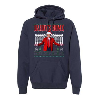 Funny DaddyS Home Trump Christmas Xmas Pajamas Premium Hoodie