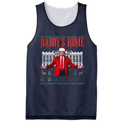 Funny DaddyS Home Trump Christmas Xmas Pajamas Mesh Reversible Basketball Jersey Tank