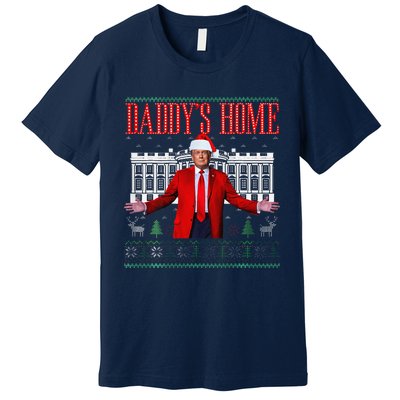 Funny DaddyS Home Trump Christmas Xmas Pajamas Premium T-Shirt