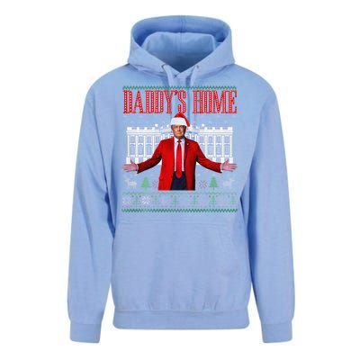 Funny DaddyS Home Trump Christmas Xmas Pajamas Unisex Surf Hoodie