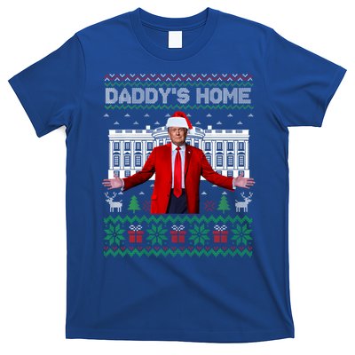 Funny DaddyS Home Trump Ugly Christmas Xmas Cool Gift T-Shirt