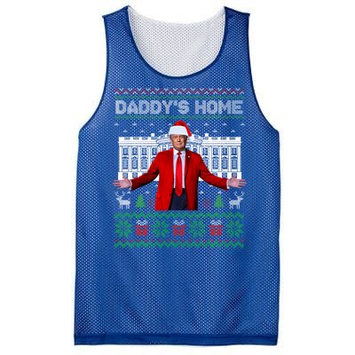 Funny DaddyS Home Trump Ugly Christmas Xmas Cool Gift Mesh Reversible Basketball Jersey Tank