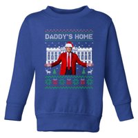 Funny DaddyS Home Trump Ugly Christmas Xmas Cool Gift Toddler Sweatshirt