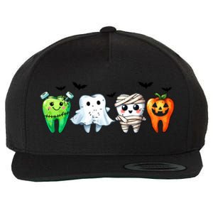 Funny Dentist Halloween Dental Squad Boo Cute Cavity Season Great Gift Wool Snapback Cap