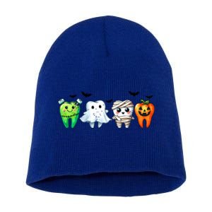 Funny Dentist Halloween Dental Squad Boo Cute Cavity Season Great Gift Short Acrylic Beanie